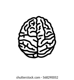  Brain icon flat.