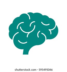  Brain icon flat.