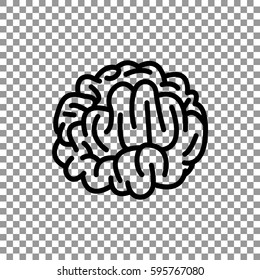  Brain icon flat.