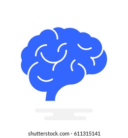  Brain icon flat.