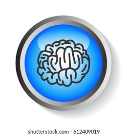  Brain icon flat.