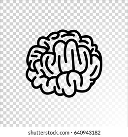  Brain icon flat.