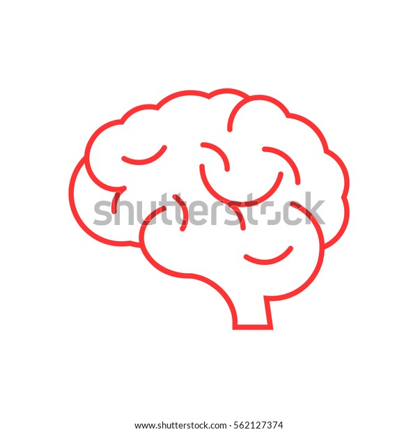 脳のアイコンフラット のベクター画像素材 ロイヤリティフリー