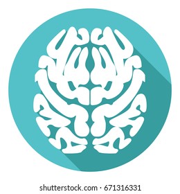 Brain icon in flat design