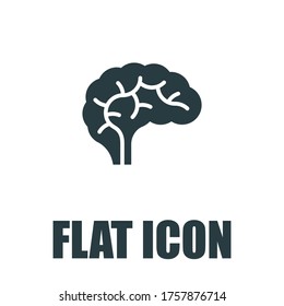 Brain Icon. Flat illustration isolated vector sign symbol