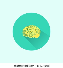 brain icon. flat style