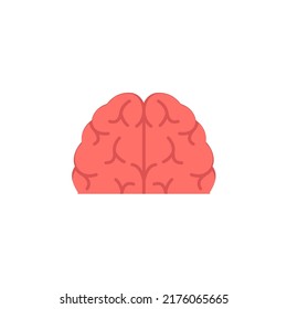 diseño de estilo plano con icono cerebral. ilustración del vector de icono cerebral. aislado de fondo blanco.