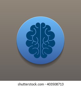 Brain icon. Flat style illustration. EPS 10
