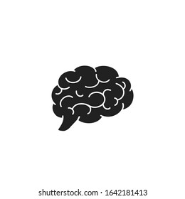 Brain icon flat. Vector illustration