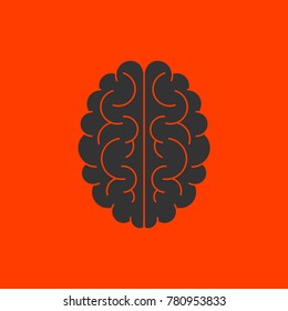 Brain icon. Flat vector illustration.