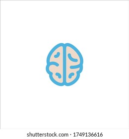 brain icon flat vector logo design trendy illustration signage symbol graphic simple