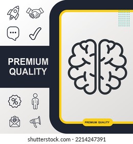 Brain icon graphic element. Modern design.