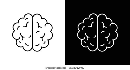 Brain icon Graphic vector set for ui design