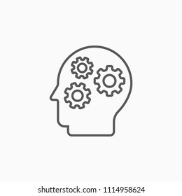 brain icon, head vector