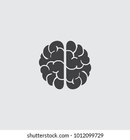 Brain icon. High quality black outline logo for web site design and mobile apps. Vector illustration on a white background.
