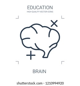 brain icon. high quality line brain icon on white background. from education collection flat trendy vector brain symbol. use for web and mobile