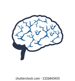 Brain icon, Human Brain Icon, Detailed Human Brain