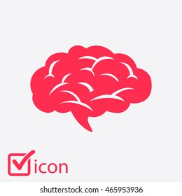 Brain icon. Human intelligent smart mind. Neurology symbol.