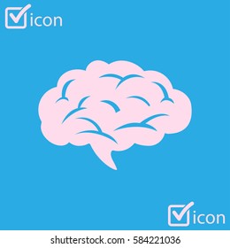 Brain icon. Human intelligent smart mind. Neurology symbol.