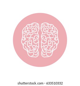 Brain icon. Human organ mind and science theme. Isolated design. Vector illustration