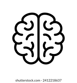 Icono de cerebro. Símbolo del cerebro humano. Vector