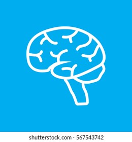 brain icon illustration isolated vector sign symbol