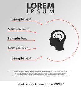 brain icon. brain infographic template