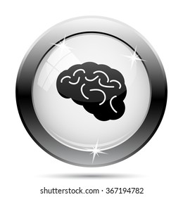 Brain icon. Internet button on white background. EPS10 vector.
