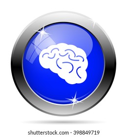 Brain icon. Internet button on white background. EPS10 vector