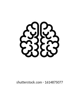 Brain icon isolated on white background. Vector illustration. EPS10.