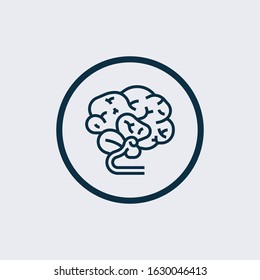 brain icon isolated on white background from human mind collection. brain icon trendy and modern brain symbol for logo, web, app