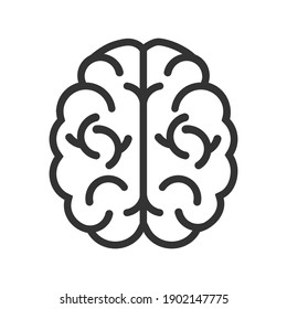 Brain Icon Isolated On White Background.Eps 10