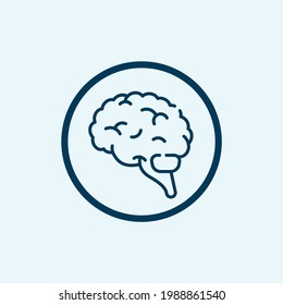 brain icon isolated on white background from human thought collection. Trendy and modern brain icon brain icons for logo, web, apps