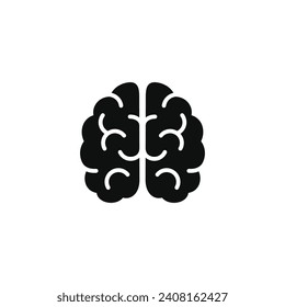 Brain icon isolated on white background