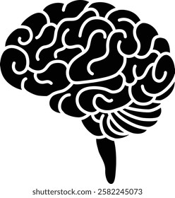 The brain icon isolated on white background