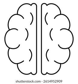 Brain icon Isolated on white
