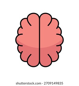 Brain icon. isolated on white 