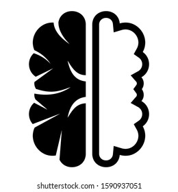 brain icon isolated sign symbol vector illustration - high quality black style vector icons
