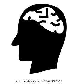 brain icon isolated sign symbol vector illustration - high quality black style vector icons
