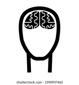brain icon isolated sign symbol vector illustration - high quality black style vector icons
