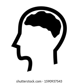 brain icon isolated sign symbol vector illustration - high quality black style vector icons
