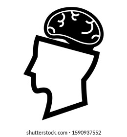 brain icon isolated sign symbol vector illustration - high quality black style vector icons
