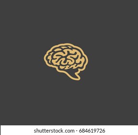 Brain Icon, Knowledge And Concept, Growth, Science Vector Illustration