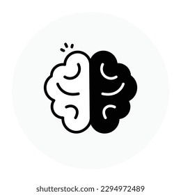 Brain icon. Knowledge and Learning. Vector icon with editable stroke.