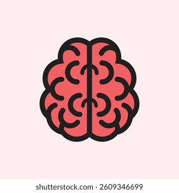 Brain Icon - Knowledge, Memory, and Cognitive Learning Concept