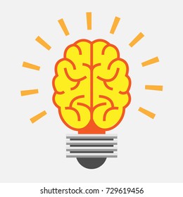 brain icon light bulb