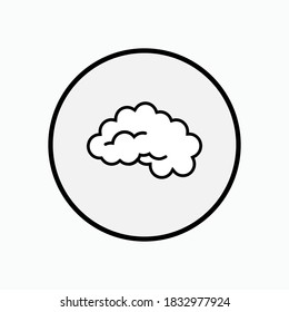 Gehirnsymbol im Art Style der Linie. Erkennungssymbol - Vektorgrafik.