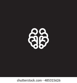 Brain icon, line design. Vector illustration EPS 10