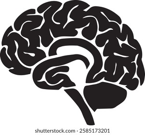 Brain icon logo design template isolated illustration