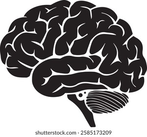 Brain icon logo design template isolated illustration